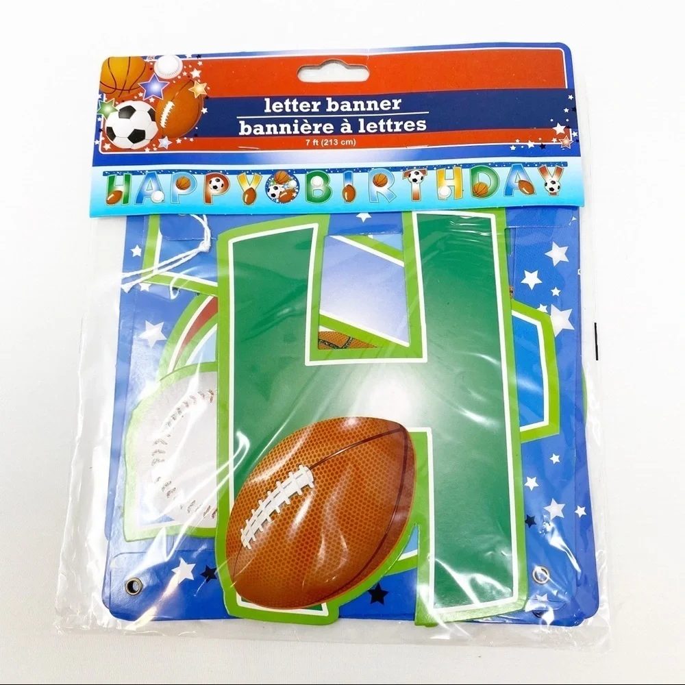 NEW 7 Foot Sports Happy Birthday Sign